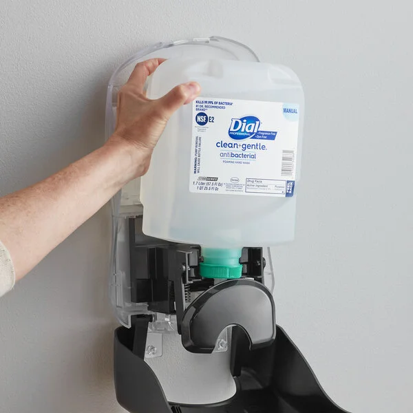 Dial DIA32088 Clean and Gentle 1700 Universal Manual 1.7 Liter Antibacterial Foaming Hand Wash Refill - 3/Case Dial DIA32088 Clean and Gentle 1700 Universal Manual 1.7 Liter Antibacterial Foaming Hand Wash Refill - 3/Case