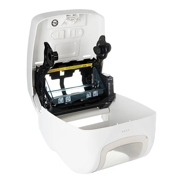 San Jamar T1370WHCL Tear-N-Dry Summit Hands Free Roll Towel Dispenser - White / Clear San Jamar T1370WHCL Tear-N-Dry Summit Hands Free Roll Towel Dispenser - White / Clear