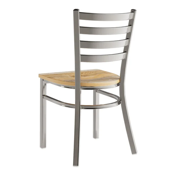 Lancaster Table & Seating Clear Coat Finish Ladder Back Chair with Driftwood Seat - Detached Seat Lancaster Table & Seating Clear Coat Finish Ladder Back Chair with Driftwood Seat - Detached Seat
