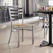 Lancaster Table & Seating Clear Coat Finish Ladder Back Chair with Driftwood Seat - Detached Seat Lancaster Table & Seating Clear Coat Finish Ladder Back Chair with Driftwood Seat - Detached Seat