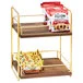 Cal-Mil 3704-2-46 Mid-Century Wood and Brass Two Tier Merchandiser - 13 Cal-Mil 3704-2-46 Mid-Century Wood and Brass Two Tier Merchandiser - 13