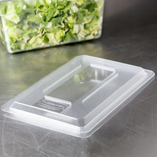 Rubbermaid® FG331000CLR Clear Polycarbonate Food Storage Box Lid - 18 Rubbermaid® FG331000CLR Clear Polycarbonate Food Storage Box Lid - 18