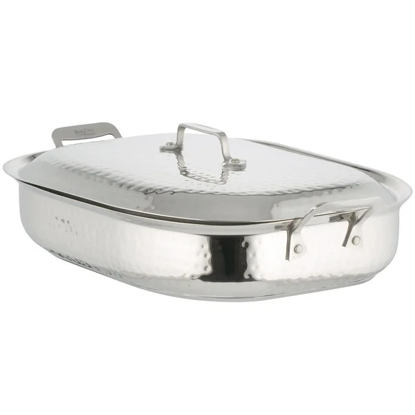 Bon Chef 60023CLDHF Cucina 5 Qt. Stainless Steel Roasting Pan with Lid - 15 Bon Chef 60023CLDHF Cucina 5 Qt. Stainless Steel Roasting Pan with Lid - 15