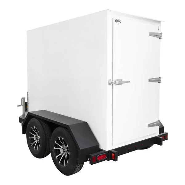 Leer 4X8ADT 4' x 8' Multi-Temp Auto Defrost Cooler / Freezer / Ice Transport with Integrated Trailer Leer 4X8ADT 4' x 8' Multi-Temp Auto Defrost Cooler / Freezer / Ice Transport with Integrated Trailer