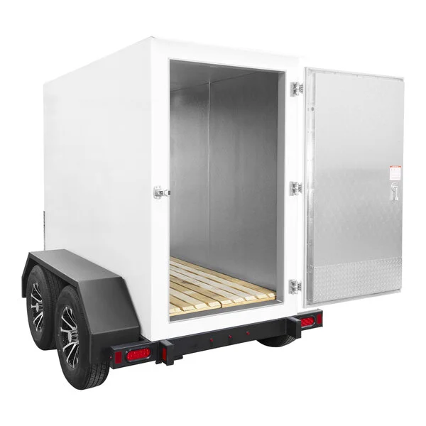 Leer 4X8ADT 4' x 8' Multi-Temp Auto Defrost Cooler / Freezer / Ice Transport with Integrated Trailer Leer 4X8ADT 4' x 8' Multi-Temp Auto Defrost Cooler / Freezer / Ice Transport with Integrated Trailer
