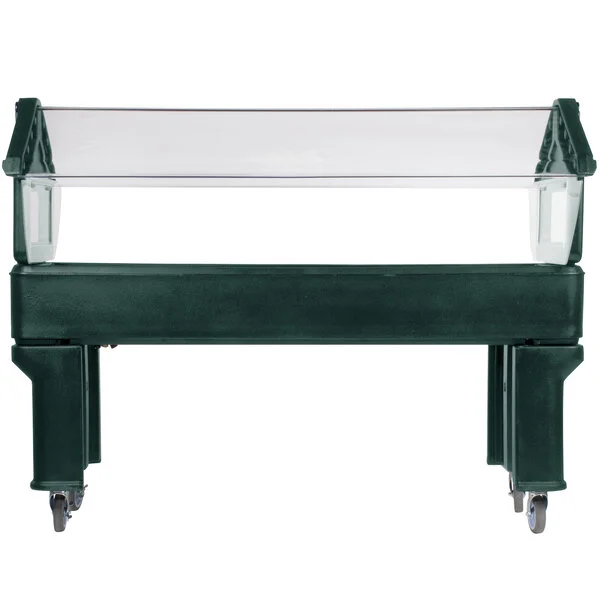 Carlisle 660608 Forest Green 6' Six Star Open Base Portable Food / Salad Bar Carlisle 660608 Forest Green 6' Six Star Open Base Portable Food / Salad Bar