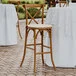 Lancaster Table & Seating Vineyard Barrel Brown Wood Cross Back Bar Stool with 1 Lancaster Table & Seating Vineyard Barrel Brown Wood Cross Back Bar Stool with 1