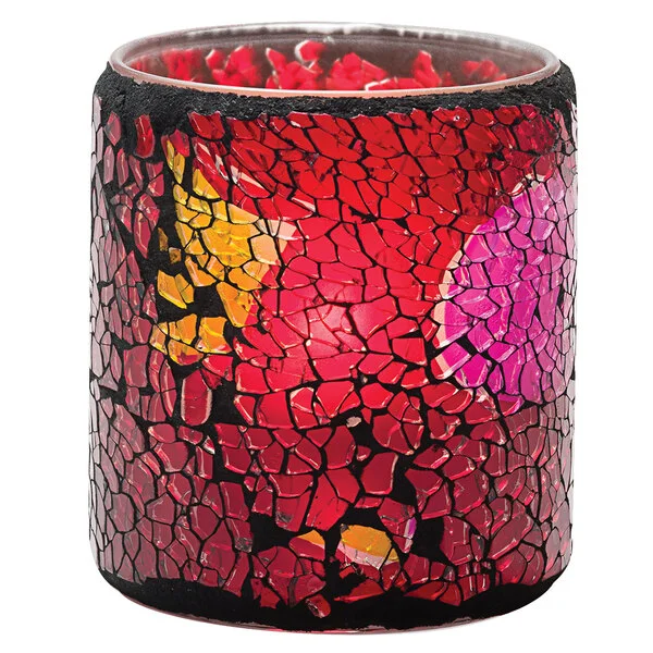 Hollowick 6351RG Crackle Red and Gold Frosted Crackle Glass Lamp Hollowick 6351RG Crackle Red and Gold Frosted Crackle Glass Lamp