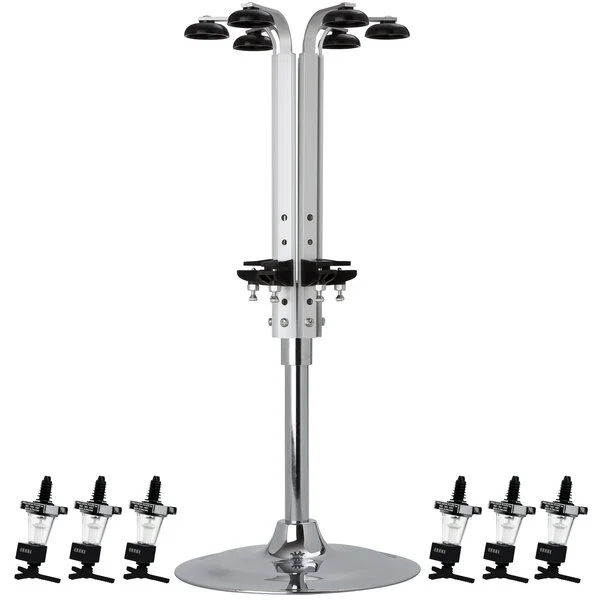 Precision Pours ROL 7/8 oz MM Rack & Pour 0.875 oz. Rotary 6 Bottle Measured Liquor Pourer and Rack System with Shot-Counting Meter Precision Pours ROL 7/8 oz MM Rack & Pour 0.875 oz. Rotary 6 Bottle Measured Liquor Pourer and Rack System with Shot-Counting Meter