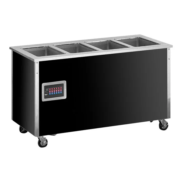 Vollrath 4-Series 36140 Signature Server® Four Well Hot Food Station Base with Stainless Steel Counter - 60