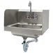 Advance Tabco 7-PS-40 Hand Sink with Splash Mounted Gooseneck Faucet and Side Splash Guards - 17 1/4 Advance Tabco 7-PS-40 Hand Sink with Splash Mounted Gooseneck Faucet and Side Splash Guards - 17 1/4