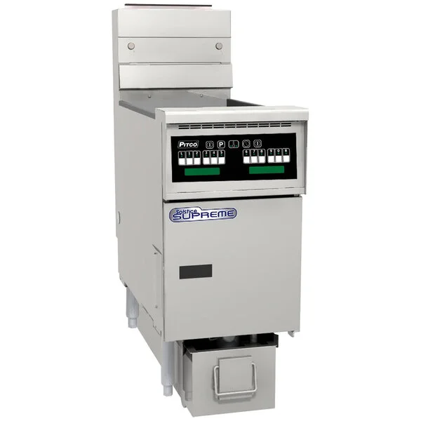 Pitco® SSHLV184-C/FD Solstice Natural Gas 43 lb. Reduced Oil Volume / High Output Fryer with Intellifry Computer Controls and Filter Drawer - 80,000 BTU Pitco® SSHLV184-C/FD Solstice Natural Gas 43 lb. Reduced Oil Volume / High Output Fryer with Intellifry Computer Controls and Filter Drawer - 80,000 BTU