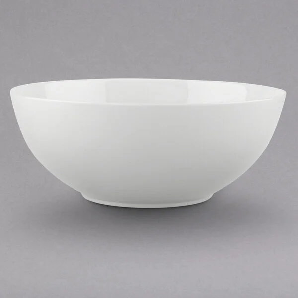 Villeroy & Boch 16-3272-3170 Stella Hotel 68 oz. White Bone Porcelain Salad Bowl - 6/Pack