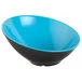 G.E.T. B-788-BL/BK Brasilia 16 oz. Blue and Black Slanted Melamine Catering Bowl G.E.T. B-788-BL/BK Brasilia 16 oz. Blue and Black Slanted Melamine Catering Bowl