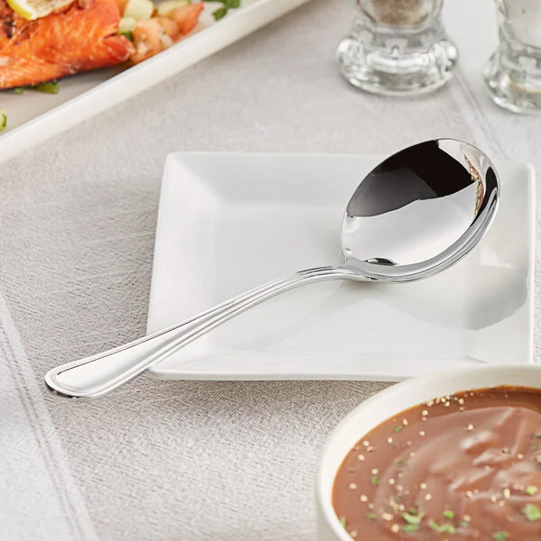 Acopa Edgeworth 0.875 oz. 18/8 Stainless Steel Extra Heavy Weight Gravy Ladle Acopa Edgeworth 0.875 oz. 18/8 Stainless Steel Extra Heavy Weight Gravy Ladle