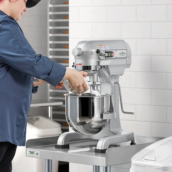 MainStreet Equipment CMIX10 10 Qt. Planetary Stand Mixer with Guard & Standard Accessories - 120V, 1 hp MainStreet Equipment CMIX10 10 Qt. Planetary Stand Mixer with Guard & Standard Accessories - 120V, 1 hp