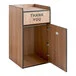 Lancaster Table & Seating Waste 35 Gallon Weathered Walnut Waste Receptacle Enclosure with Lancaster Table & Seating Waste 35 Gallon Weathered Walnut Waste Receptacle Enclosure with