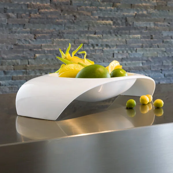 Villeroy & Boch 10-3452-6050 Urban Nature 74.25 oz. White Premium Porcelain Fruit Traverse Bowl - 4/Case