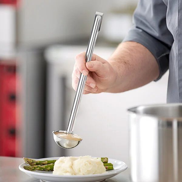 Choice 1.5 oz. One-Piece Stainless Steel Ladle Choice 1.5 oz. One-Piece Stainless Steel Ladle