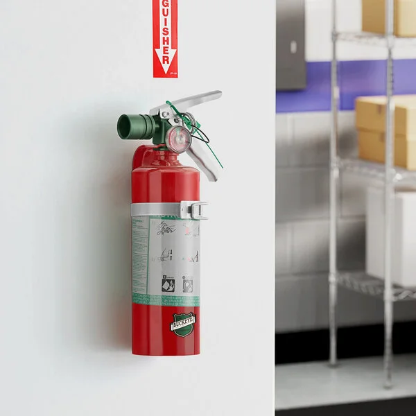Buckeye 2.5 lb. Halotron Fire Extinguisher with Fixed Nozzle and DOT Vehicle Bracket - Rechargeable Untagged - UL Rating 2-B:C