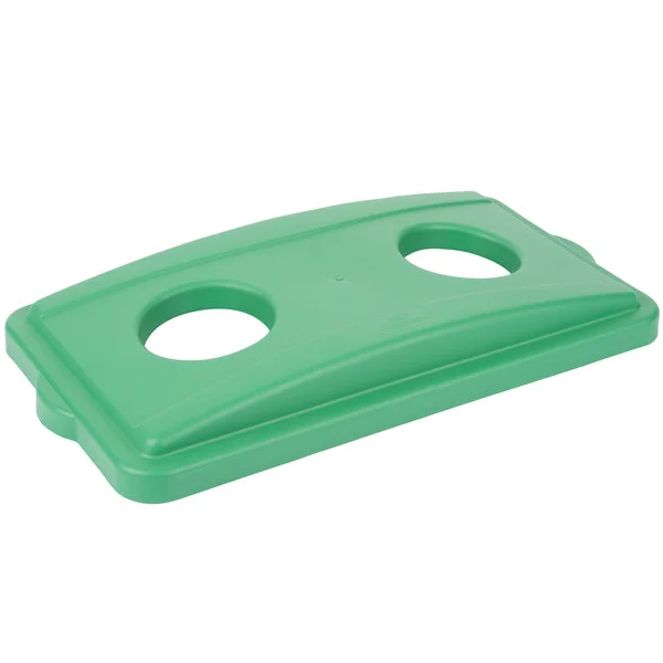 Continental 7316GN Green Rectangular Wall Hugger Recycle Bottle / Can Lid Continental 7316GN Green Rectangular Wall Hugger Recycle Bottle / Can Lid