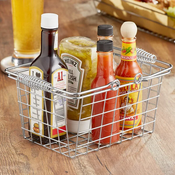 American Metalcraft RBHC759 Chrome Tabletop Market Basket - 9 American Metalcraft RBHC759 Chrome Tabletop Market Basket - 9