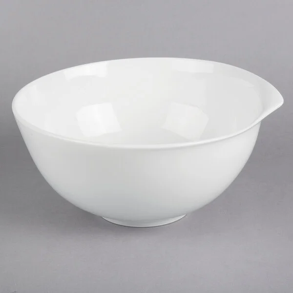 Villeroy & Boch 10-3420-3170 Flow 84.5 oz. White Premium Porcelain Salad Bowl - 6/Case Villeroy & Boch 10-3420-3170 Flow 84.5 oz. White Premium Porcelain Salad Bowl - 6/Case