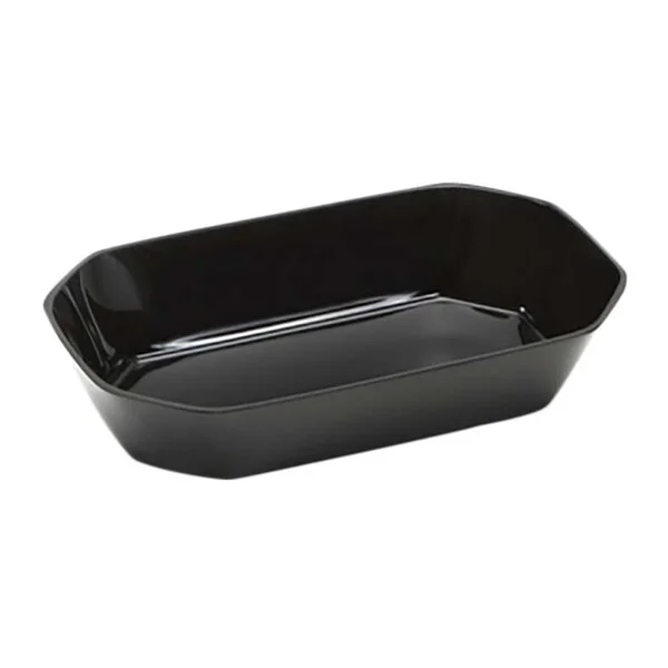 Delfin from Steelite International DFBCC10610 48 oz. Cut Corner Black Rectangular Acrylic Bowl Delfin from Steelite International DFBCC10610 48 oz. Cut Corner Black Rectangular Acrylic Bowl