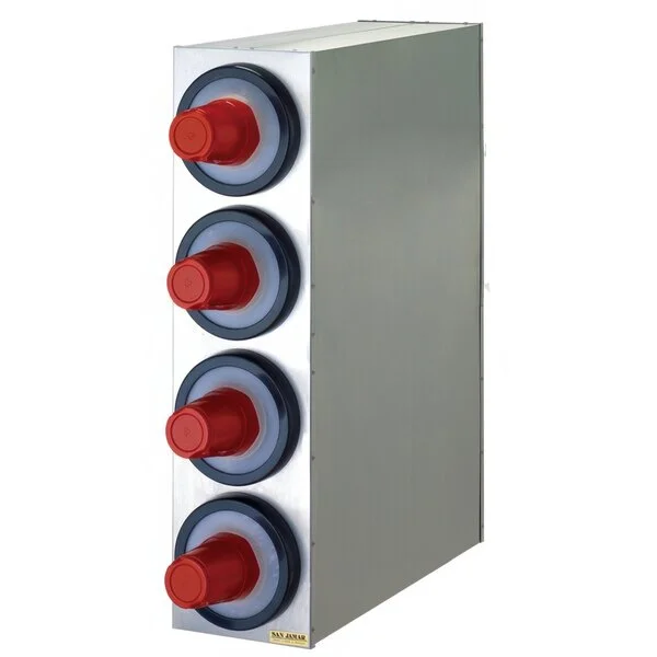 San Jamar C2804 EZ-Fit® Stainless Steel 4-Slot Vertical 8 - 44 oz. Countertop Cup Dispenser Cabinet San Jamar C2804 EZ-Fit® Stainless Steel 4-Slot Vertical 8 - 44 oz. Countertop Cup Dispenser Cabinet