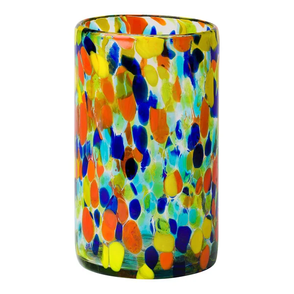 10 Strawberry Street Carnival Multicolored 16 oz. Cooler Glass - 6/Case