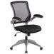 Flash Furniture BL-ZP-8805-BK-GG Mid-Back Black Mesh Office Chair / Task Chair with Flip-Up Arms and Nylon Base Flash Furniture BL-ZP-8805-BK-GG Mid-Back Black Mesh Office Chair / Task Chair with Flip-Up Arms and Nylon Base