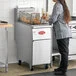 Avantco FF40 Natural Gas 40 lb. Stainless Steel Floor Fryer with Casters - 90,000 BTU Avantco FF40 Natural Gas 40 lb. Stainless Steel Floor Fryer with Casters - 90,000 BTU