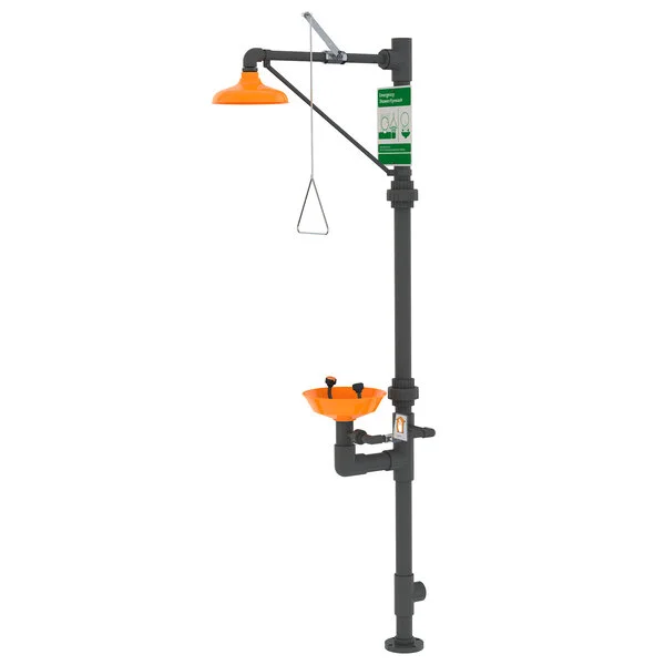 Guardian Equipment G1990 PVC Safety Station with Eyewash and Stainless Steel Valves