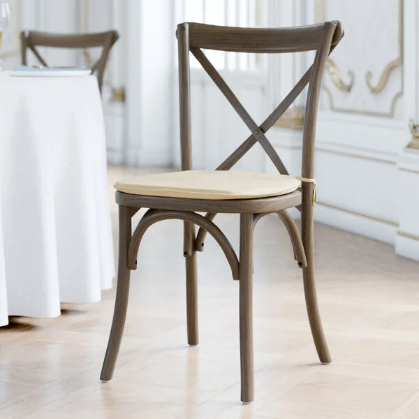 Lancaster Table & Seating Vineyard Whiskey Brown Wood Cross Back Chair with 1 Lancaster Table & Seating Vineyard Whiskey Brown Wood Cross Back Chair with 1