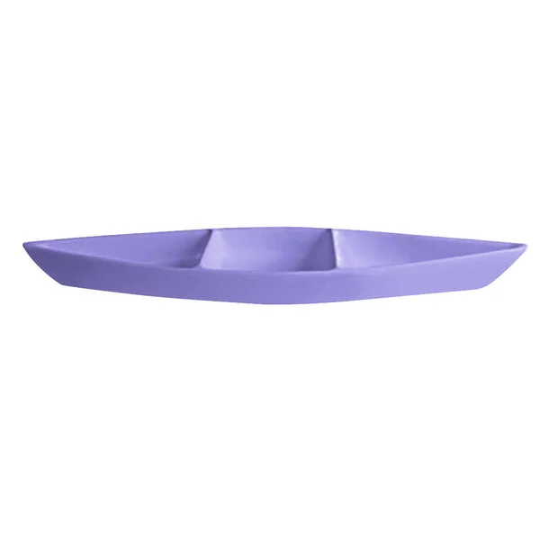 G.E.T. Enterprises BT319LV Bugambilia 6.9 Qt. Classic Textured Finish Lavender Resin-Coated Aluminum Deep Boat with Dividers
