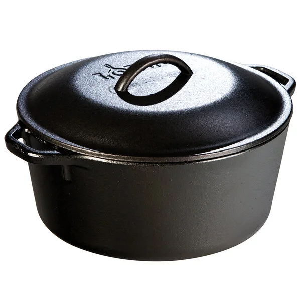 Lodge L8DOL3 5 Qt. Pre-Seasoned Cast Iron Dutch Oven Lodge L8DOL3 5 Qt. Pre-Seasoned Cast Iron Dutch Oven