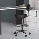 Boss B16245-BK Caressoft Black Vinyl Medical / Drafting Stool with Back Cushion Boss B16245-BK Caressoft Black Vinyl Medical / Drafting Stool with Back Cushion