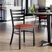Lancaster Table & Seating Black Finish Ladder Back Chair with 2 1/2 Lancaster Table & Seating Black Finish Ladder Back Chair with 2 1/2