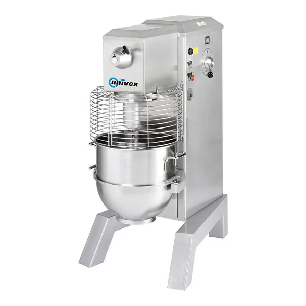 Univex SRM60+PM Qt. Floor Pizza Mixer with #12 PTO Hub, Guard, and Dough Hook - 208-240V, 3 hp
