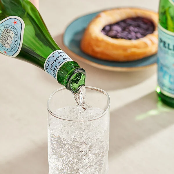 San Pellegrino Sparkling Natural Mineral Water 500 mL Glass Bottle - 24/Case