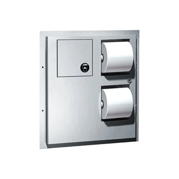 American Specialties, Inc. 10-04813-HC Stainless Steel Partition-Mounted Dual Access Toilet Tissue Dispenser with Clearance for Grab Bar American Specialties, Inc. 10-04813-HC Stainless Steel Partition-Mounted Dual Access Toilet Tissue Dispenser with Clearance for Grab Bar