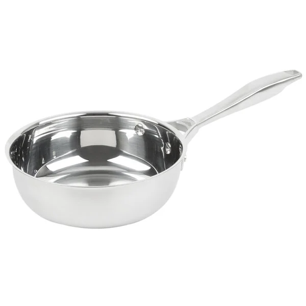 Vollrath 47791 Intrigue 2 Qt. Stainless Steel Saucier Pan with Aluminum-Clad Bottom Vollrath 47791 Intrigue 2 Qt. Stainless Steel Saucier Pan with Aluminum-Clad Bottom