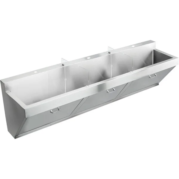 Zurn Elkay EWSF390263 Stainless Steel Wall Hung Triple Bowl Surgeon Scrub Sink - 28