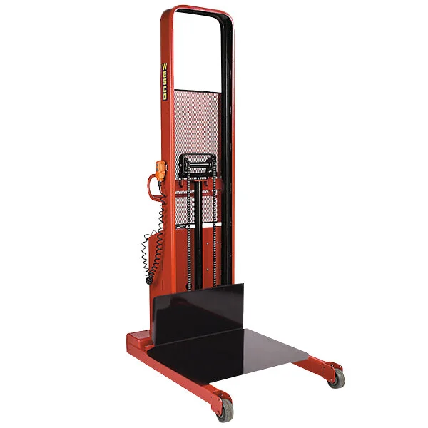 Wesco Industrial Products 1,500 lb. Hydraulic Power Lift Platform Stacker with 32 Wesco Industrial Products 1,500 lb. Hydraulic Power Lift Platform Stacker with 32