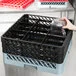 Noble Warewashing 9-Compartment Gray Full-Size Glass Rack with 3 Black Extenders Noble Warewashing 9-Compartment Gray Full-Size Glass Rack with 3 Black Extenders