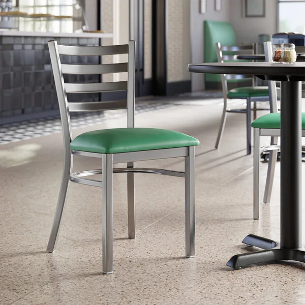 Lancaster Table & Seating Clear Coat Finish Ladder Back Chair with 2 1/2 Lancaster Table & Seating Clear Coat Finish Ladder Back Chair with 2 1/2