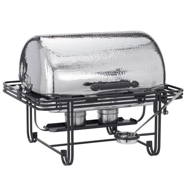 American Metalcraft MESA72H Mesa 8 Qt. Rectangular Hammered Stainless Steel Roll Top Chafer American Metalcraft MESA72H Mesa 8 Qt. Rectangular Hammered Stainless Steel Roll Top Chafer