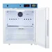 Summit Appliance ACR21W EQTemp ACR Series 1.94 Cu. Ft. White / Blue Compact Reach-In Medical Refrigerator - 115V Summit Appliance ACR21W EQTemp ACR Series 1.94 Cu. Ft. White / Blue Compact Reach-In Medical Refrigerator - 115V