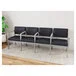 Lesro Lenox Steel Patriot Plus Black Vinyl 4-Seat Sofa with Center Arms Lesro Lenox Steel Patriot Plus Black Vinyl 4-Seat Sofa with Center Arms
