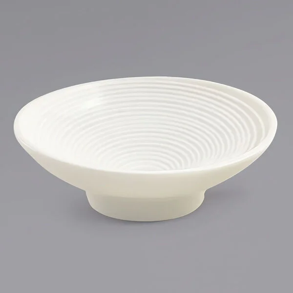 Front of the House Spiral 3 oz. Eurowhite Round Porcelain Ramekin - 12/Case Front of the House Spiral 3 oz. Eurowhite Round Porcelain Ramekin - 12/Case